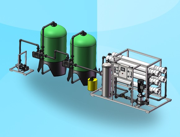 10T/H(每小時出水10噸)反滲透凈水設備